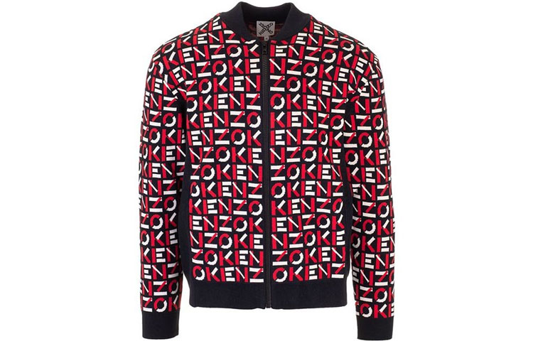 KENZO FW21 All-Over Letter Print Jacket Red FA65BL5313SC-21
