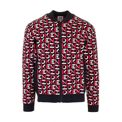 KENZO FW21 All-Over Letter Print Jacket Red FA65BL5313SC-21