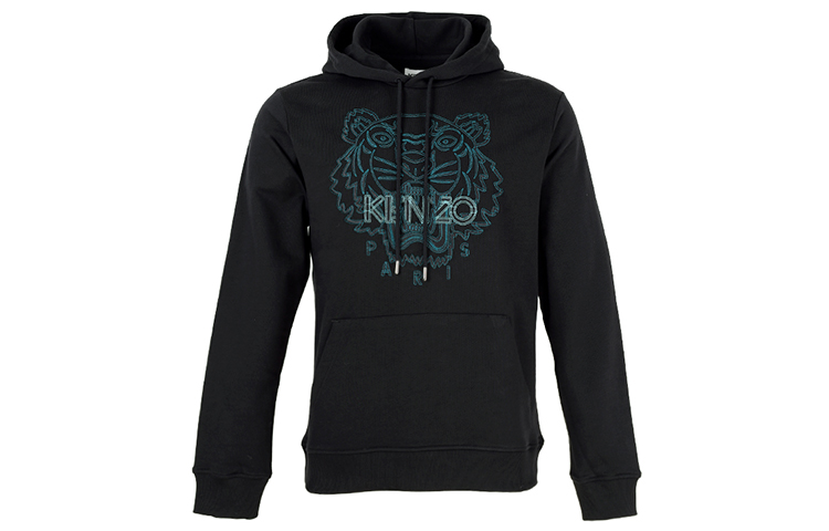 Order KENZO FW21 Black Hoodie with Tiger Embroidery 5SW3304MX-99