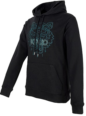 KENZO FW21 Black Hoodie with Tiger Embroidery 5SW3304MX-99 Shop KENZO FW21 Black Hoodie with Tiger Embroidery 5SW3304MX-99