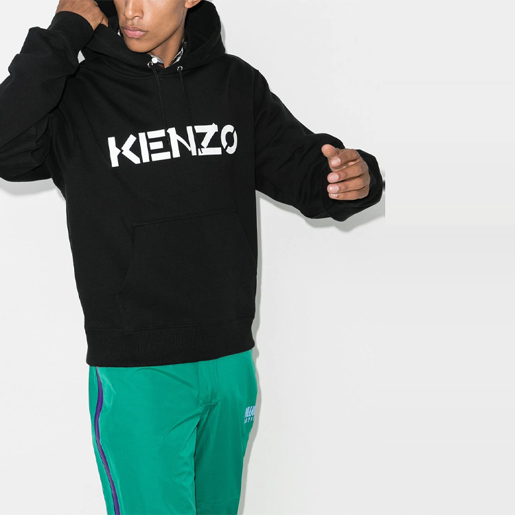 Lookbook Kenzo FW21 黑色印花标志长袖连帽衫 FA65SW3004MD064MD-99