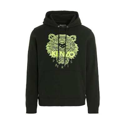 KENZO FW21 Black Logo Pullover Hoodie. FB65SW3304MB-51A