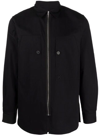 kenzo-fw-21-black-solid-color-zip-up-long-sleeve-shirt-fb-65-ch-4701-lh-99