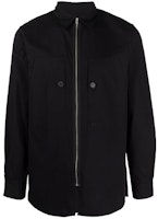 KENZO FW21 Black Solid Color Zip-Up Long Sleeve Shirt FB65CH4701LH-99 KENZO FW21 Black Solid Color Zip-Up Long Sleeve Shirt FB65CH4701LH-99