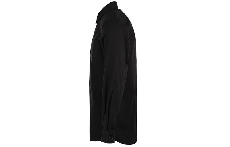 Shop KENZO 2021秋冬款黑色纯色长袖拉链衬衫 FB65CH4701LH-99