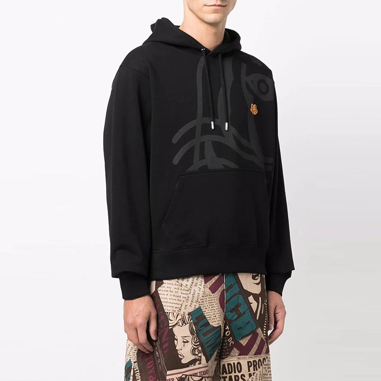 KENZO FW21 Black Sweatshirt with Tiger Head Embroidered Logo. FB65SW3054MO-99 圖 5