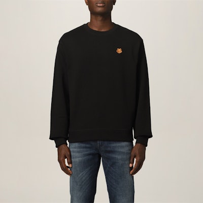 KENZO 2021秋冬黑色刺绣虎头套头卫衣 5SW0064ML-99 Shop KENZO 2021秋冬黑色刺绣虎头套头卫衣 5SW0064ML-99