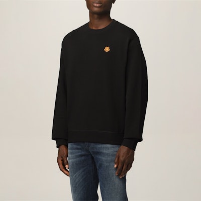 KENZO 2021秋冬黑色刺绣虎头套头卫衣 5SW0064ML-99 Details for KENZO 2021秋冬黑色刺绣虎头套头卫衣 5SW0064ML-99