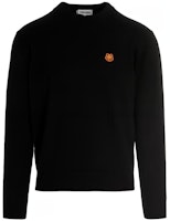 KENZO FW21 Black Wool Pullover Sweater with Chest Logo. FB65PU6423TA-99 KENZO FW21 Black Wool Pullover Sweater with Chest Logo. FB65PU6423TA-99