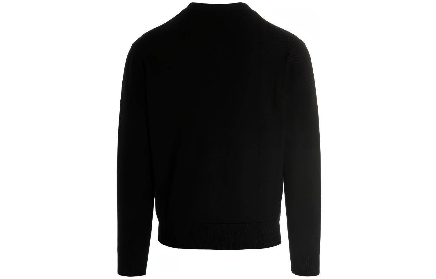 Lookbook KENZO FW21 Baju Wool Hitam dengan Logo Dada. FB65PU6423TA-99