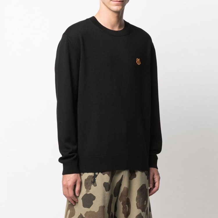 Details for KENZO FW21 Baju Wool Hitam dengan Logo Dada. FB65PU6423TA-99