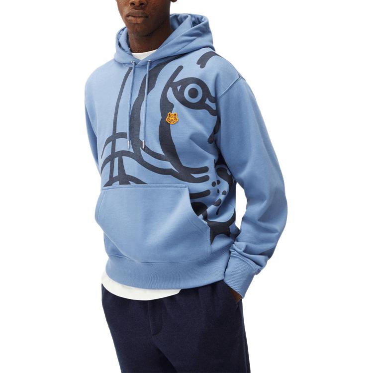 KENZO FW21 Blue Hoodie with Tiger Head Embroidered Logo. FB65SW3054MO-72 圖 5