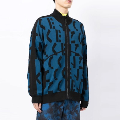 KENZO FW21 ブルーロゴ入りジッパーニットカーディガン. FB65BL6373SD-78 Lookbook KENZO FW21 ブルーロゴ入りジッパーニットカーディガン. FB65BL6373SD-78