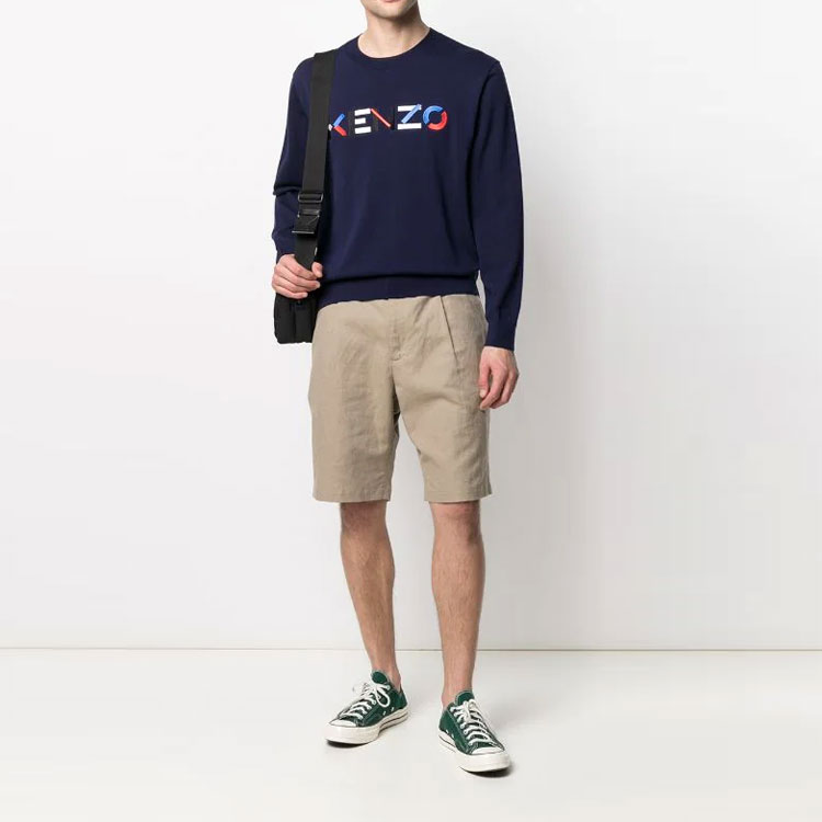 KENZO FW21 Blue Logo Embroidered Pullover Sweatshirt. FB55PU5413LA153LA-76 圖 3