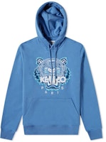 KENZO FW21 Blue Loose Fit Hoodie with Tiger Head Embroidery - . FB65SW3334XA-72 KENZO FW21 Blue Loose Fit Hoodie with Tiger Head Embroidery - . FB65SW3334XA-72