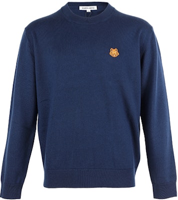 KENZO FW21 藍色圖案貼花男士羊毛針織毛衣 5PU5373TA-76 Buy KENZO FW21 藍色圖案貼花男士羊毛針織毛衣 5PU5373TA-76