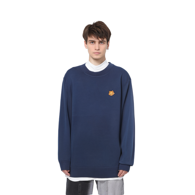 Details for KENZO FW21 藍色圖案貼花男士羊毛針織毛衣 5PU5373TA-76