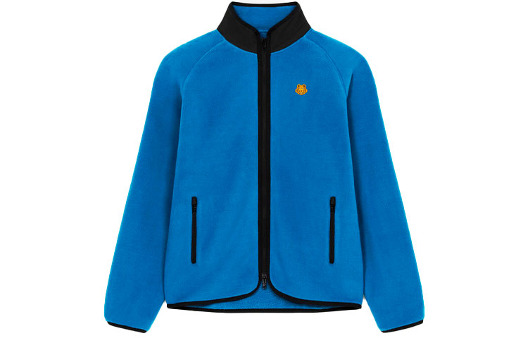 KENZO FW21 Blue Solid Zip-Up Fleece Jacket FB65BL7604MP-71 圖 2
