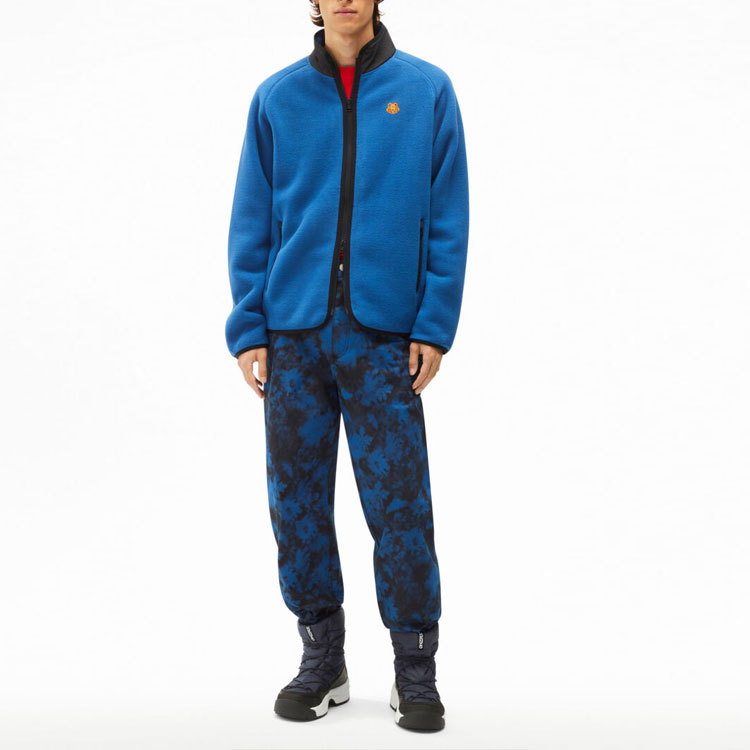 KENZO FW21 Blue Solid Zip-Up Fleece Jacket FB65BL7604MP-71 圖 4