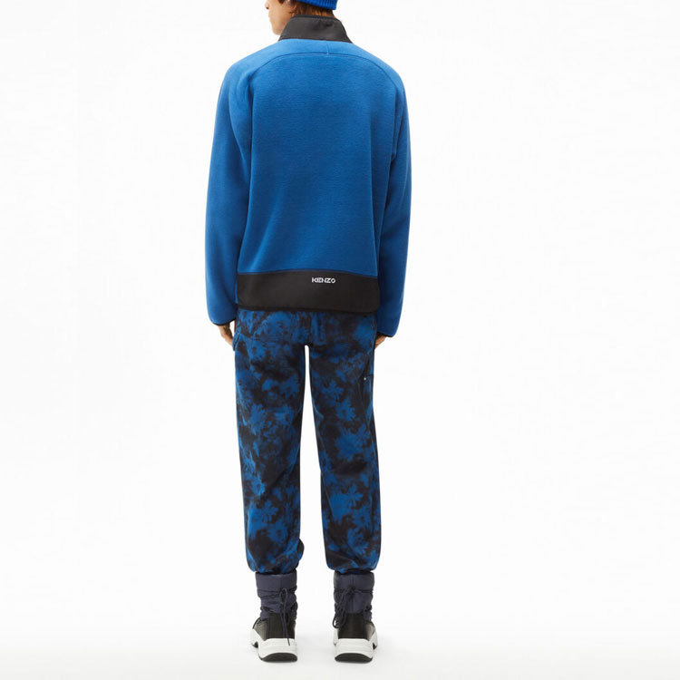 KENZO FW21 Blue Solid Zip-Up Fleece Jacket FB65BL7604MP-71 圖 5