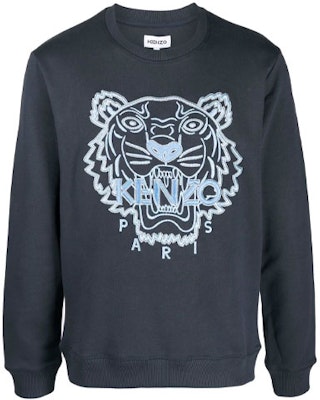 KENZO FW21 蓝色虎头刺绣圆领卫衣 FB65SW1244XF-79 Order KENZO FW21 蓝色虎头刺绣圆领卫衣 FB65SW1244XF-79