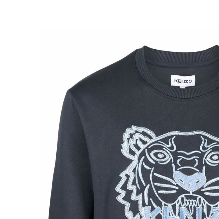 Details for KENZO FW21 蓝色虎头刺绣圆领卫衣 FB65SW1244XF-79