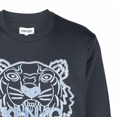 KENZO FW21 蓝色虎头刺绣圆领卫衣 FB65SW1244XF-79 Sizing KENZO FW21 蓝色虎头刺绣圆领卫衣 FB65SW1244XF-79