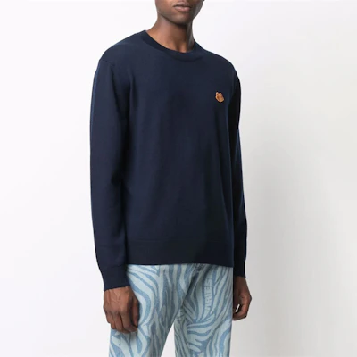 KENZO FW21 蓝色虎头刺绣圆领长袖卫衣 5PU6423TA-79 Purchase KENZO FW21 蓝色虎头刺绣圆领长袖卫衣 5PU6423TA-79