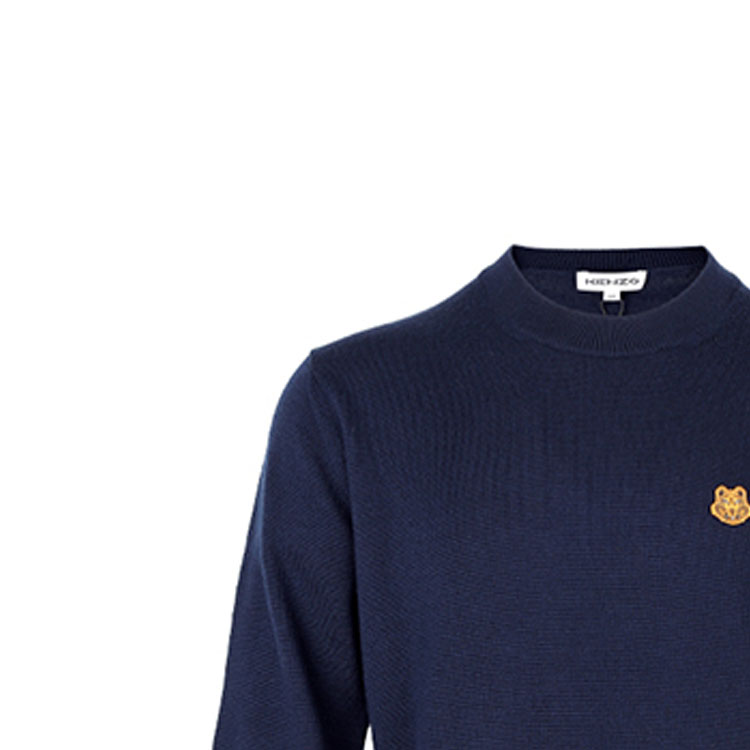 Sizing KENZO FW21 蓝色虎头刺绣圆领长袖卫衣 5PU6423TA-79
