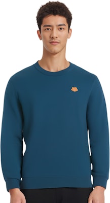 KENZO FW21 ブルー ウール セーター タイガー ヘッド刺繍入り. FB65PU6423TA-77 Details for KENZO FW21 ブルー ウール セーター タイガー ヘッド刺繍入り. FB65PU6423TA-77