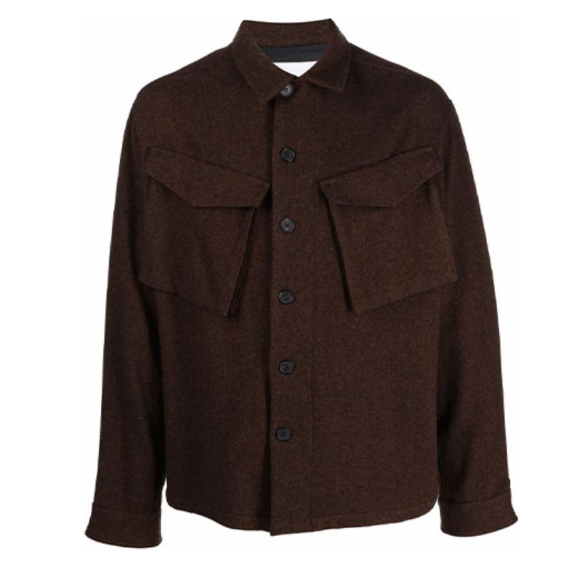 KENZO FW21 Brown Flannel Shirt Jacket FB65VE2131RB-90