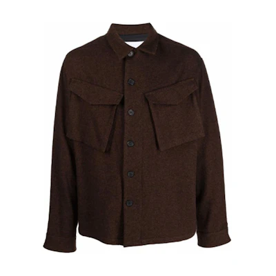 KENZO FW21 Brown Flannel Shirt Jacket FB65VE2131RB-90
