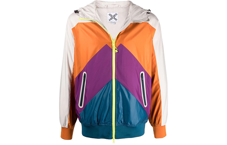 KENZO FW21 Color-Block Hooded Jacket FB65BL1511NG-94
