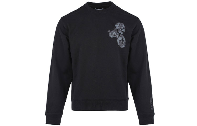 KENZO FW21 Floral Print Crewneck Pullover Sweatshirt Black () FB65SW0244ML-99