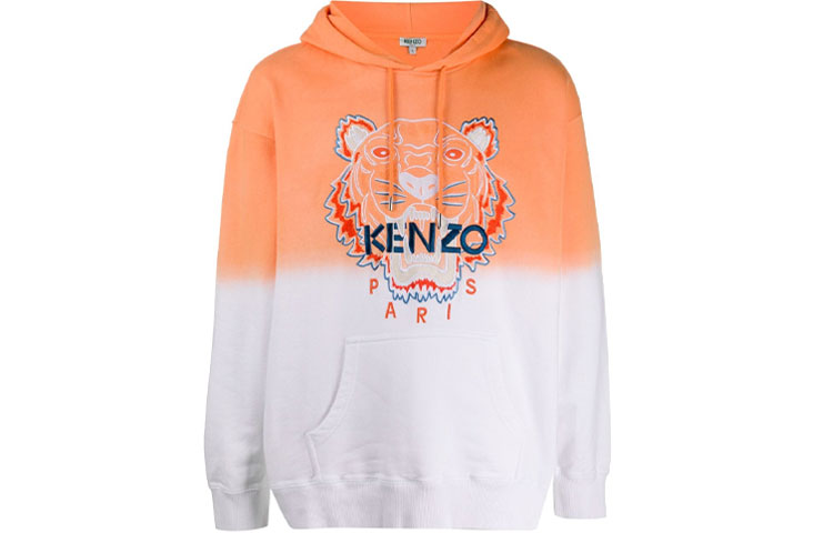 KENZO FW21 Gradient Oversized Hoodie Men’s Orange White FA55SW5614XG-16