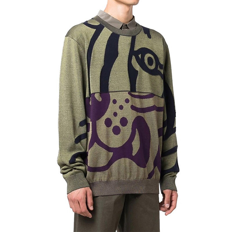 Details for KENZO FW21 Baju Sejuk Grafik Leher Bulat Hijau FB65PU6403TC-50