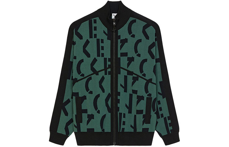 KENZO FW21 Graphic Print Patchwork Zip-Up Jacket Green Men’s FB65BL6373SD-54 圖 2