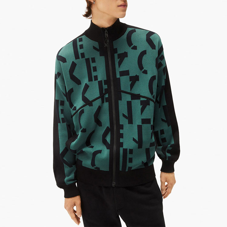KENZO FW21 Graphic Print Patchwork Zip-Up Jacket Green Men’s FB65BL6373SD-54 圖 5