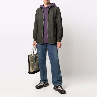 ケンゾー FW21 グリーン アニマルプリント ジップアップ 長袖シャツ FB65CH4709S5-51 Lookbook ケンゾー FW21 グリーン アニマルプリント ジップアップ 長袖シャツ FB65CH4709S5-51