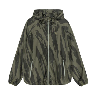 KENZO FW21 Green Camouflage Logo Patch Hooded Jacket. FB65BL1551NL-52