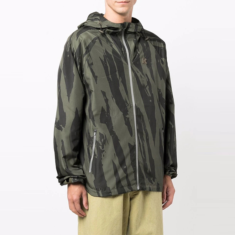 Details for KENZO FW21 Green Camouflage Logo Patch Hooded Jacket. FB65BL1551NL-52