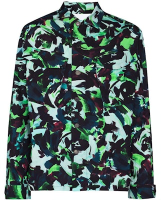 KENZO FW21 Jaket Kemeja Bercorak Bunga Hijau FB65VE2139D1-57 Buy KENZO FW21 Jaket Kemeja Bercorak Bunga Hijau FB65VE2139D1-57