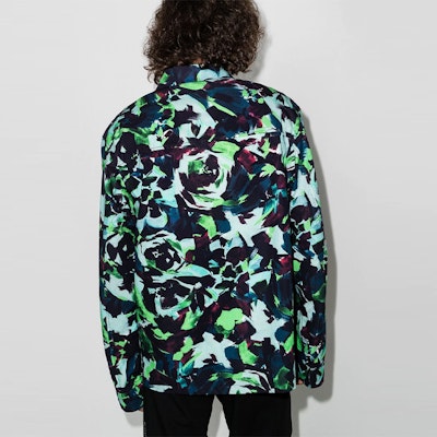 KENZO FW21 Jaket Kemeja Bercorak Bunga Hijau FB65VE2139D1-57 Shop KENZO FW21 Jaket Kemeja Bercorak Bunga Hijau FB65VE2139D1-57