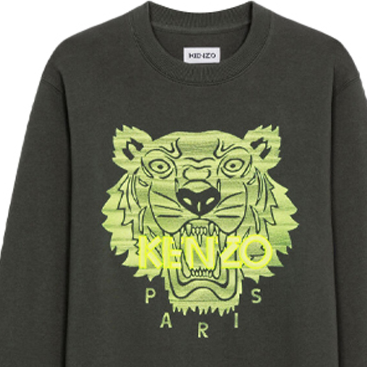 Kenzo FW21 Green Tiger Logo Embroidered Sweatshirt FB65SW1204MB-51A 圖 5