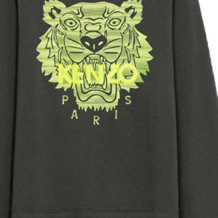 Kenzo FW21 Green Tiger Logo Embroidered Sweatshirt FB65SW1204MB-51A 圖 6