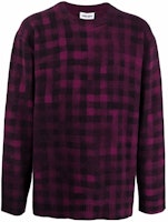 KENZO FW21 Sweater Wool Kotak-kotak Ungu. FB65PU6263CA-82 Order KENZO FW21 Sweater Wool Kotak-kotak Ungu. FB65PU6263CA-82