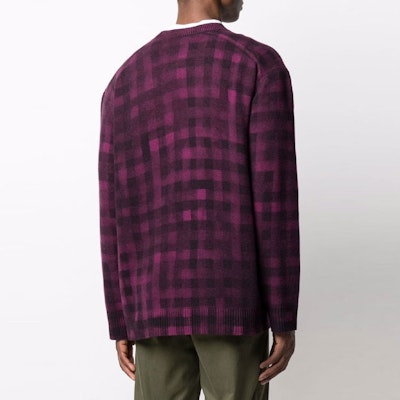 KENZO FW21 Sweater Bulu Ungu Corak Kotak Tidak Teratur. FB65PU6263CA-82 Purchase KENZO FW21 Sweater Bulu Ungu Corak Kotak Tidak Teratur. FB65PU6263CA-82