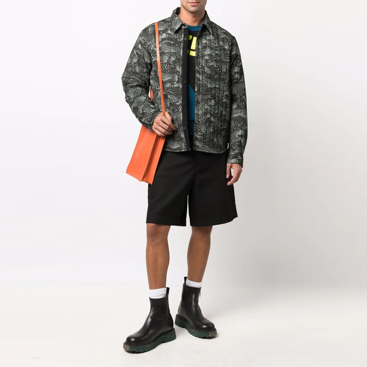 Lookbook KENZO FW21 Leopard Quilted Shirt Jacket Green. FB65CH4109P6-46