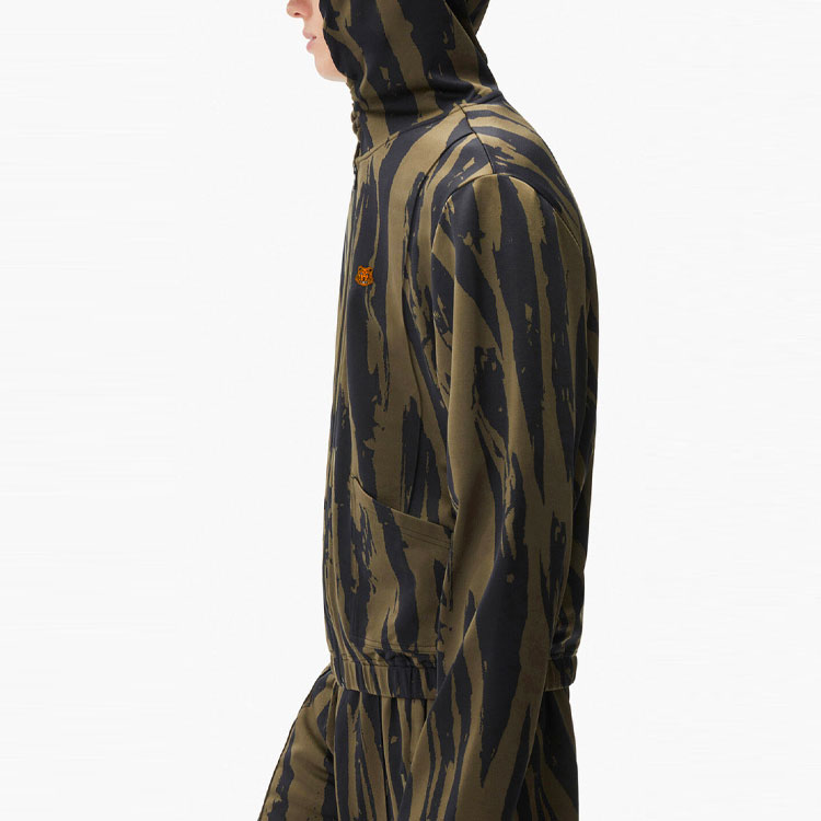 Details for KENZO FW21 刺繡Logo連帽外套 橄欖綠 FB65BL7714CA-52