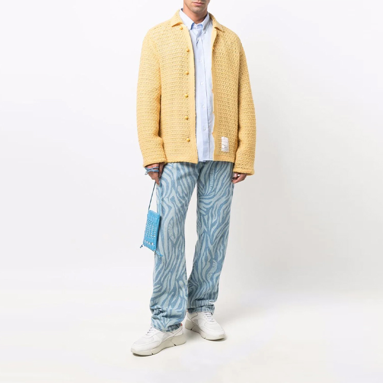 Lookbook ケンゾー FW21 ロゴ刺繍 ルーズフィット 長袖シャツ ブルー FB65CH4001LD-63